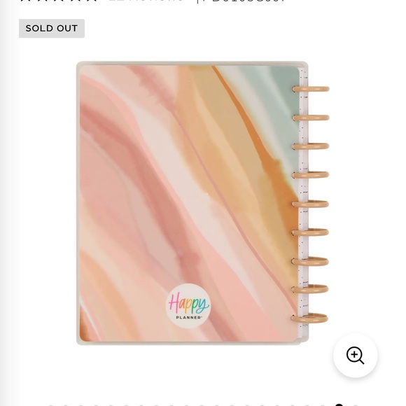 Happy Planner Watercolor Grace with Pink and Gold - Picture 2 of 15